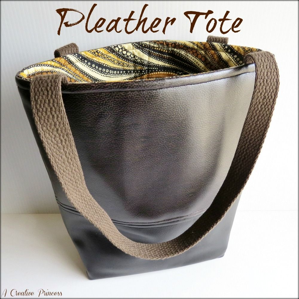 pleather tote bag